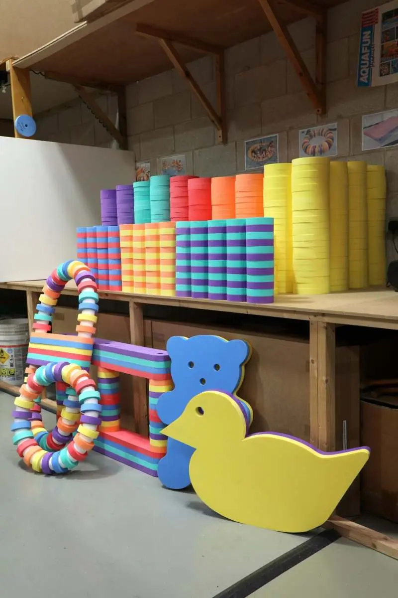 Pool noodles and swimming toys for sale at Aquafun Sheffield