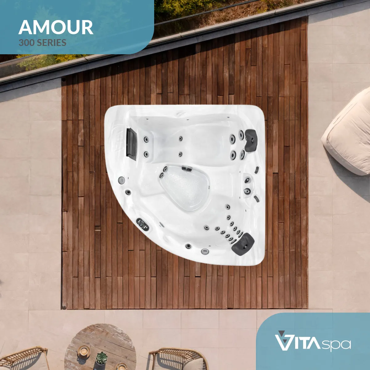 Vita Spa Amour hot tub from above Aquafun Sheffield