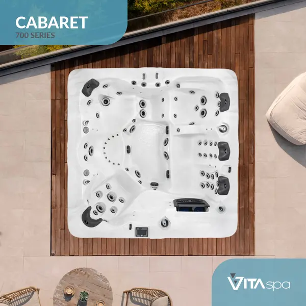 Vita Spa Cabaret hot tub from above Aquafun Sheffield