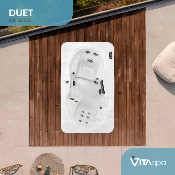 Vita Spa Duet hot tub from above Aquafun Sheffield