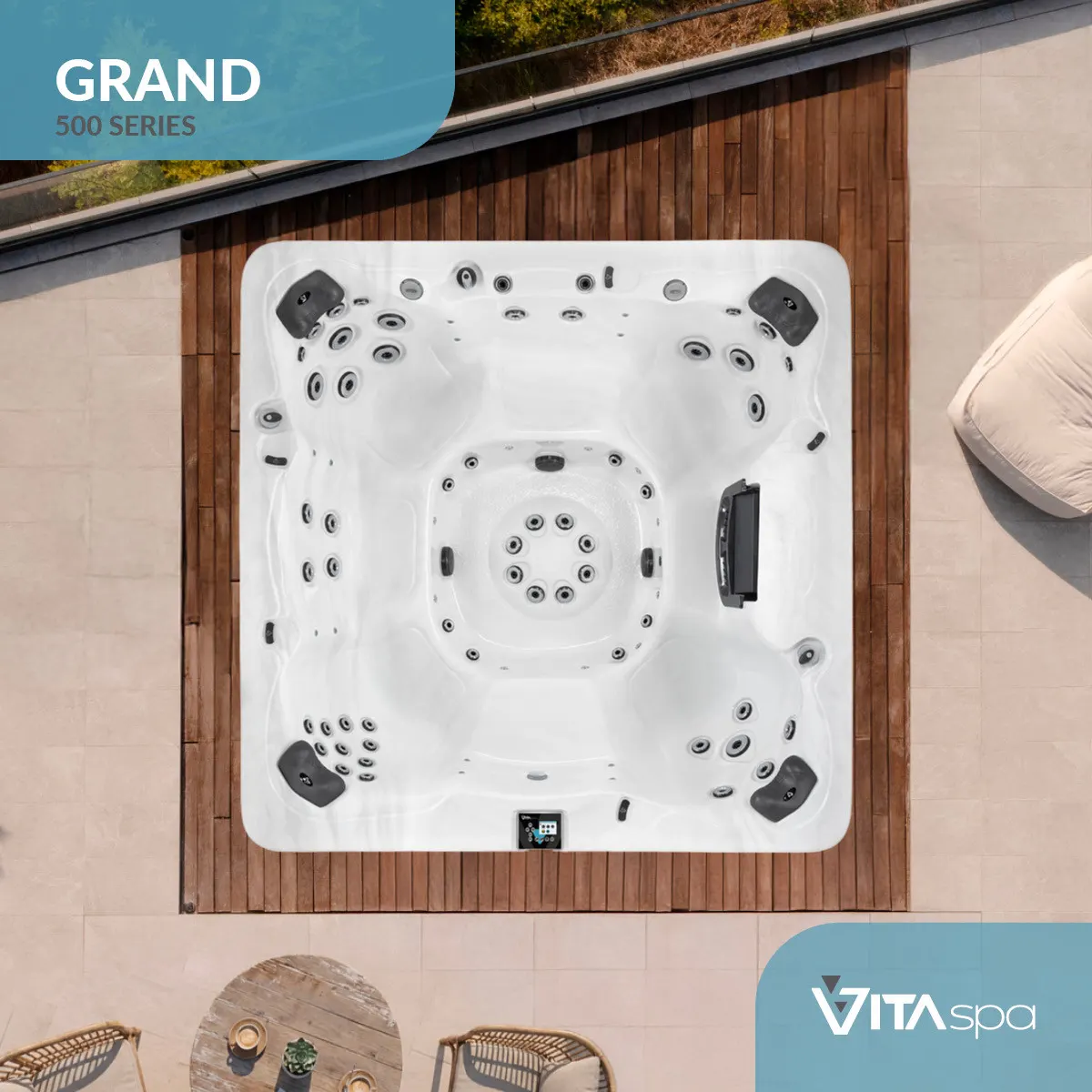 Vita Spa Grand hot tub from above Aquafun Sheffield
