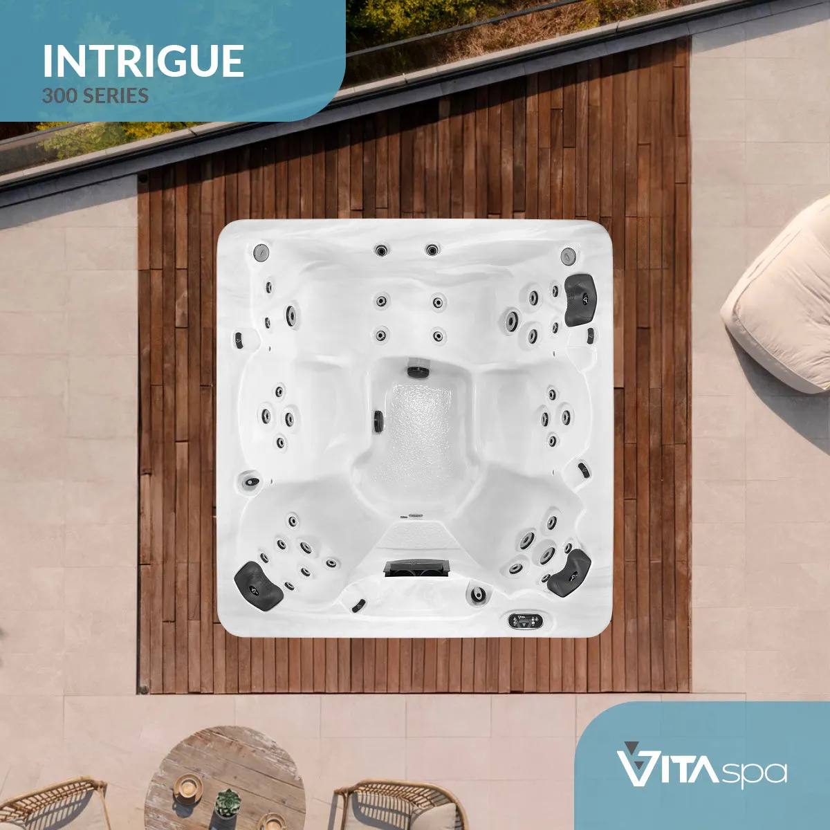 Vita Spa Intrigue hot tub from above Aquafun Sheffield