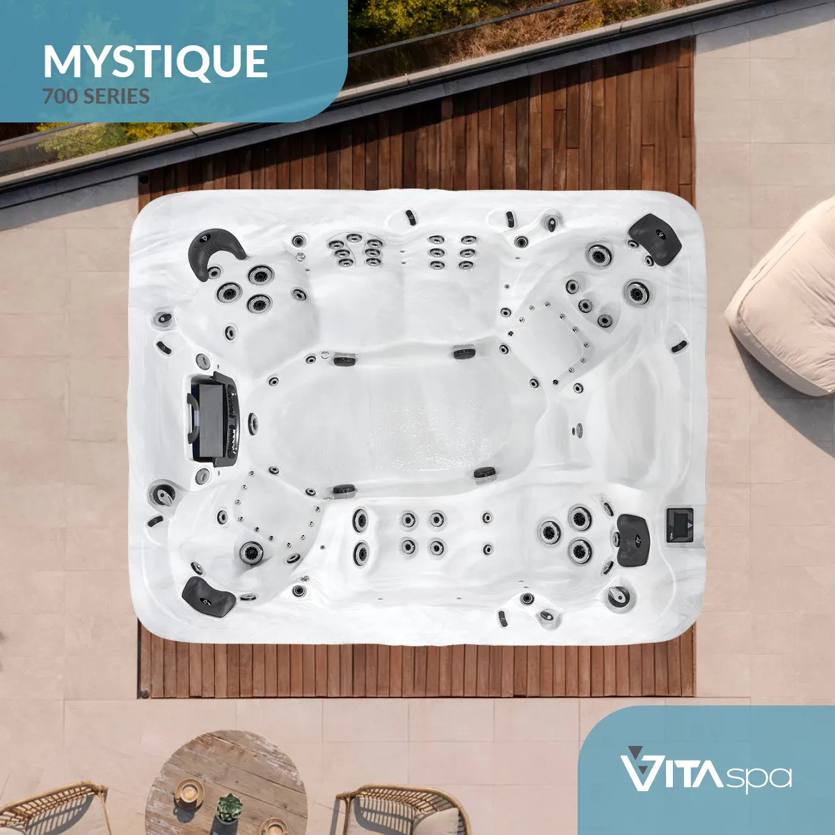 Vita Spa Mystique hot tub from above Aquafun Sheffield