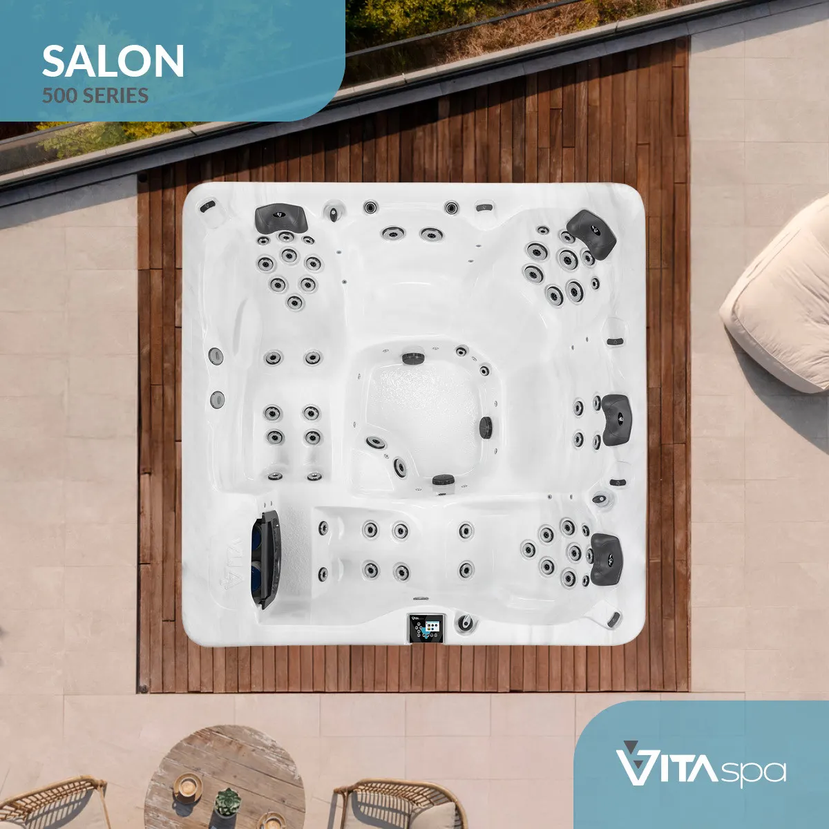 Vita Spa Salon hot tub from above Aquafun Sheffield