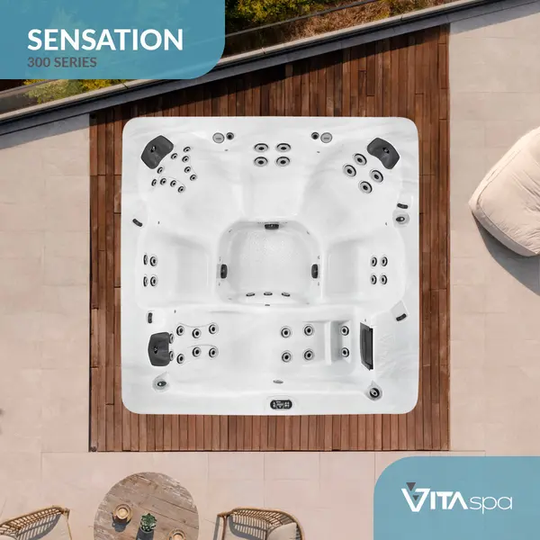 Vita Spa Sensation hot tub from above Aquafun Sheffield