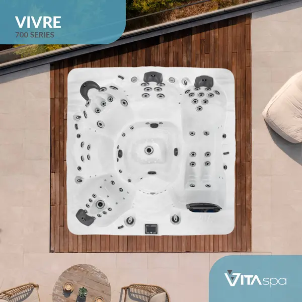 Vita Spa Vivre hot tub from above Aquafun Sheffield