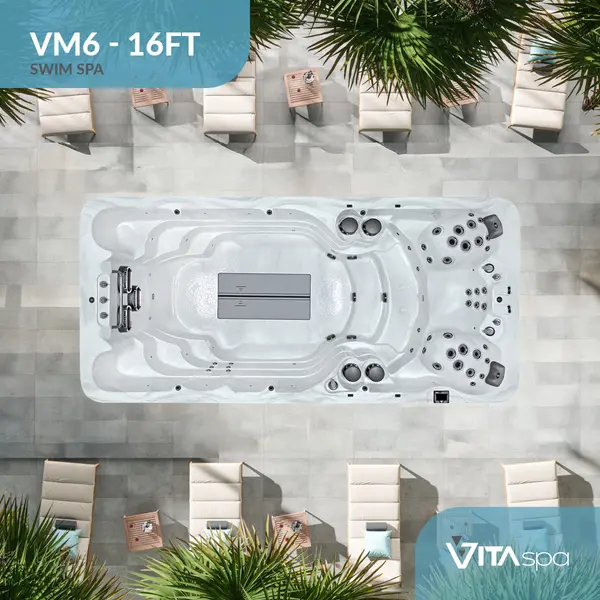 Vita Spa VM6 swim spa from above Aquafun Sheffield