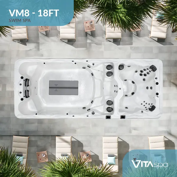 Vita Spa VM8 swim spa from above Aquafun Sheffield