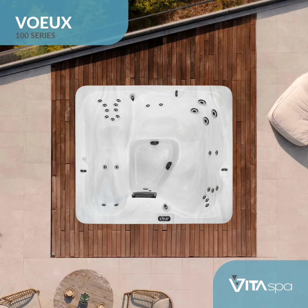 Vita Spa Voeux hot tub from above Aquafun Sheffield