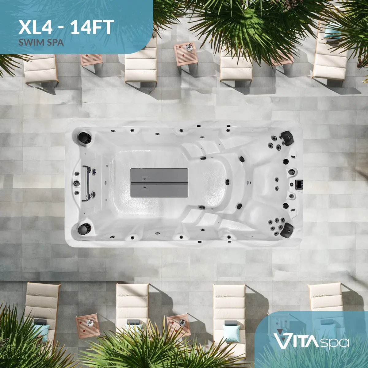 Vita Spa XL4 swim spa from above Aquafun Sheffield